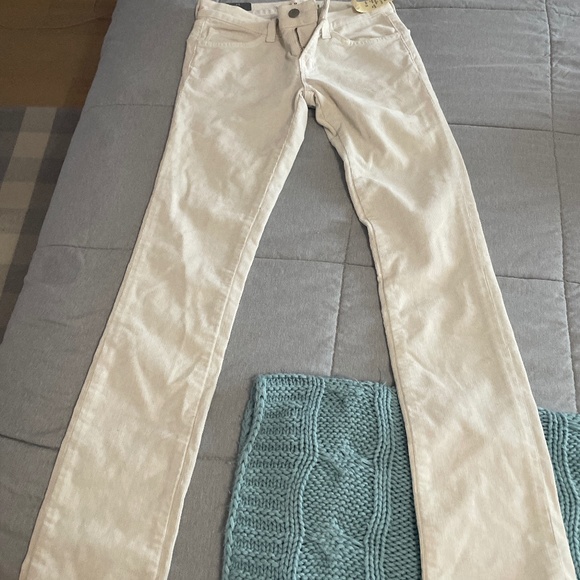 J brand pencil low rise , off white cord pant - Picture 1 of 3
